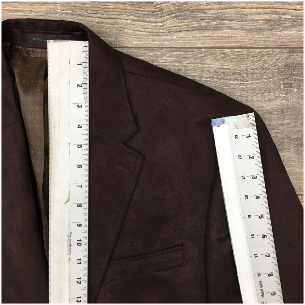 CHAPS Mens Faux‎ Suede Blazer Sport Coat Casual Jacket Size 44R Classic Suit